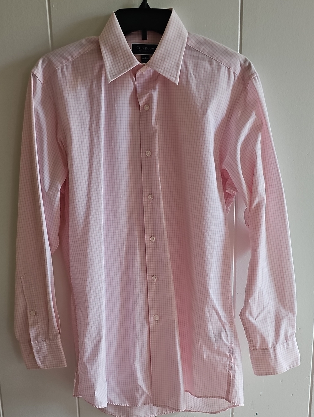 Club Room Light Pink Mini-Check Dress Shirt